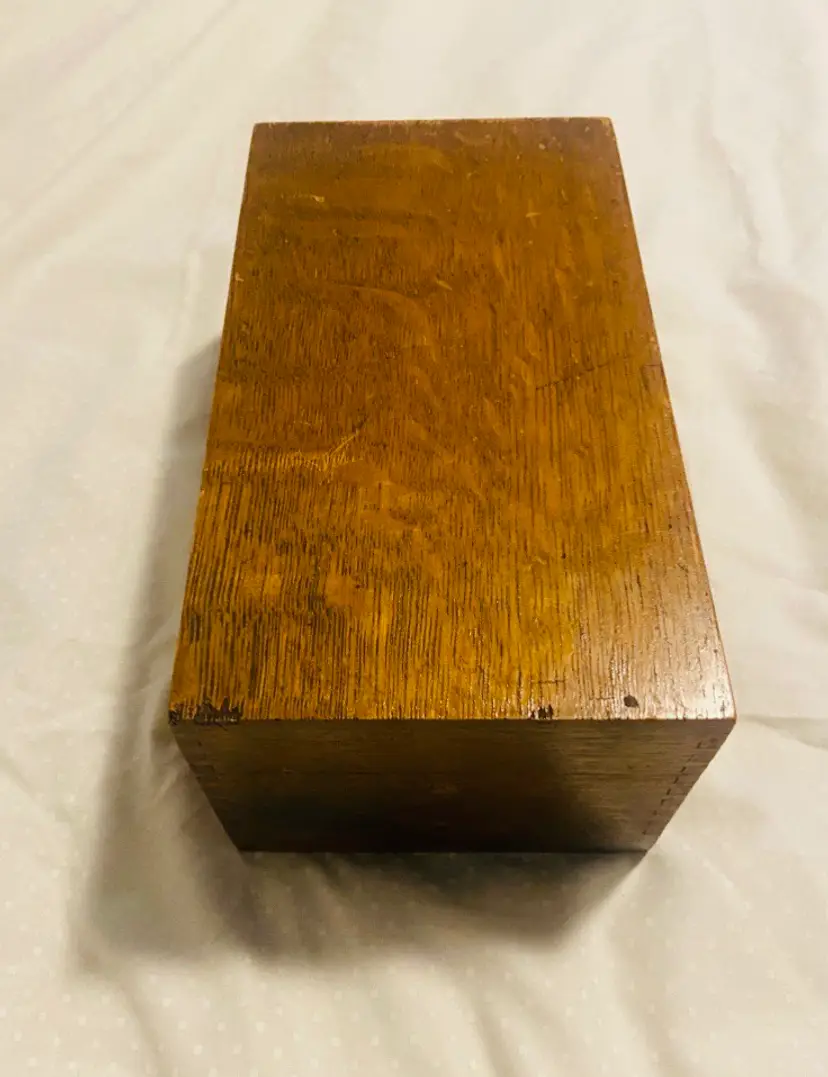 Vintage Wooden 1940s Globe Wernicke Dovetail File Box Retro Farmhouse Country CottageCore Rustic