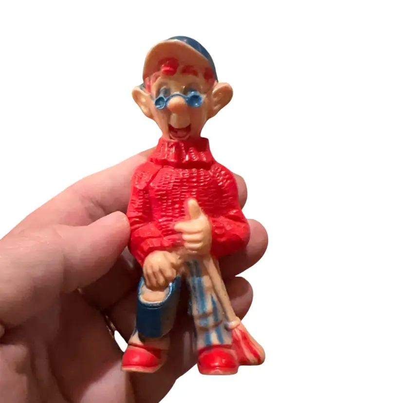 HOWDY DOODY PLASTIC FIGURE TOY DILLY DALLY Vintage Moveable Mouth Colorful