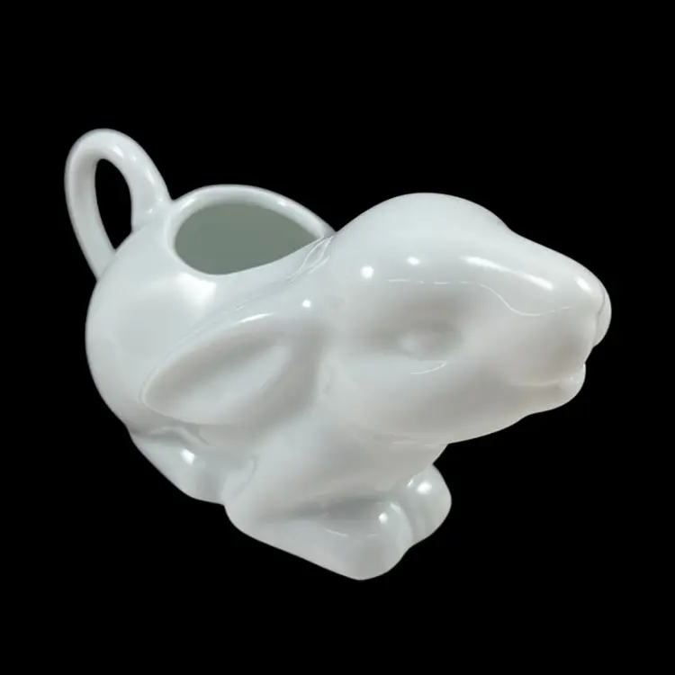 Two’s Company Mini Porcelain Rabbit Creamer #1, Miniature Bunny Creamer, Mini Ceramic Pitcher, Figural Creamer, Coffee Creamer, Tea Creamer, Tea Set Accessories