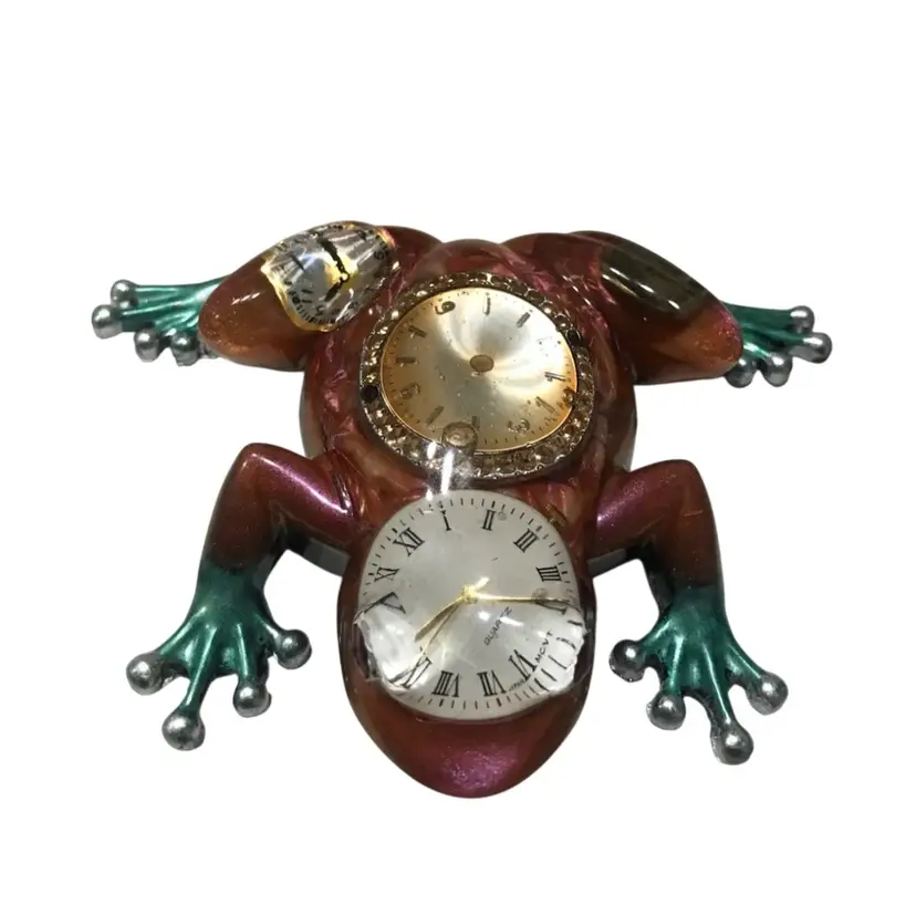Handmade Steampunk Style Frog Figurine