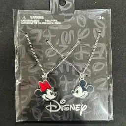 Disney Mickey and Minnie Mouse Necklace Set