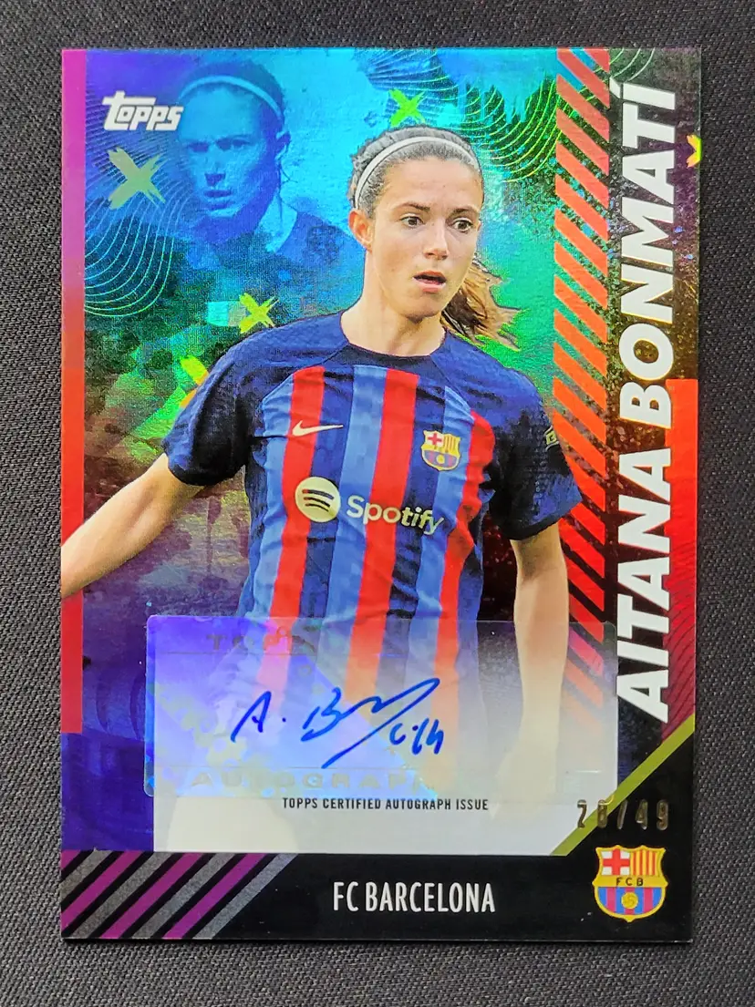 Topps FC Barcelona UWCL Champions 2023 - Official Team Set - Aitana Bonmati - AUTO /49