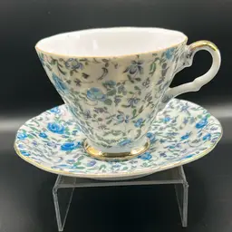 Lefton China Floral Teacup And Saucer