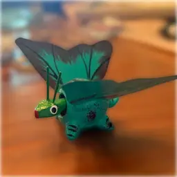 Paper Mache Butterfly Bobble Head 2.5”x 3”x 1.5” Tall