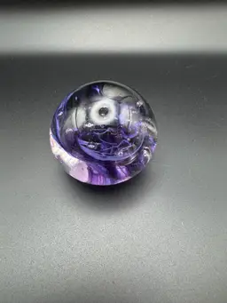 #19926 - Small Round Purple Paperweight