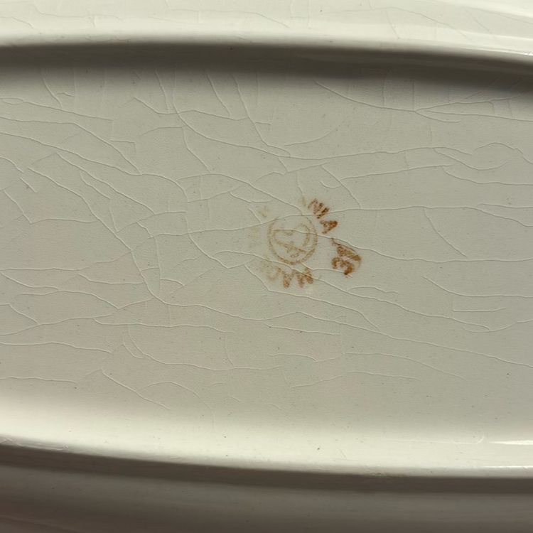 Ceramic Platter Made In Romania Floral VTG  1960’s Serving Piece