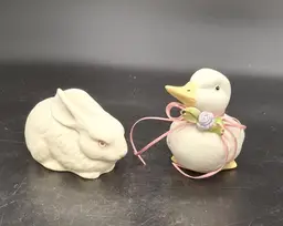 Dept. 56 Porcelain Bunny and Duck