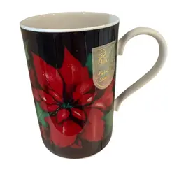 #02 - Dunoon Poinsettia Flower Christmas Mug by Caroline Bessey - Scotland