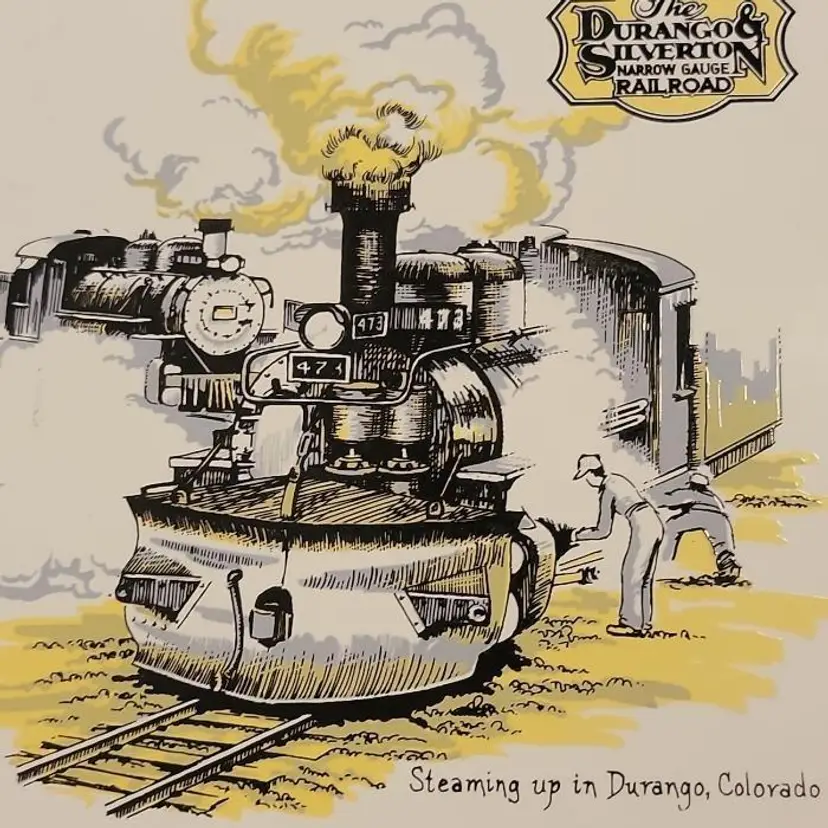 Colorado Railroad Tile Durango & Silverton Narrow Guage Steaming Up Headford Ceramics Canada