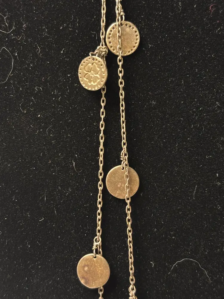 Vintage Sterling Silver Coin Necklace