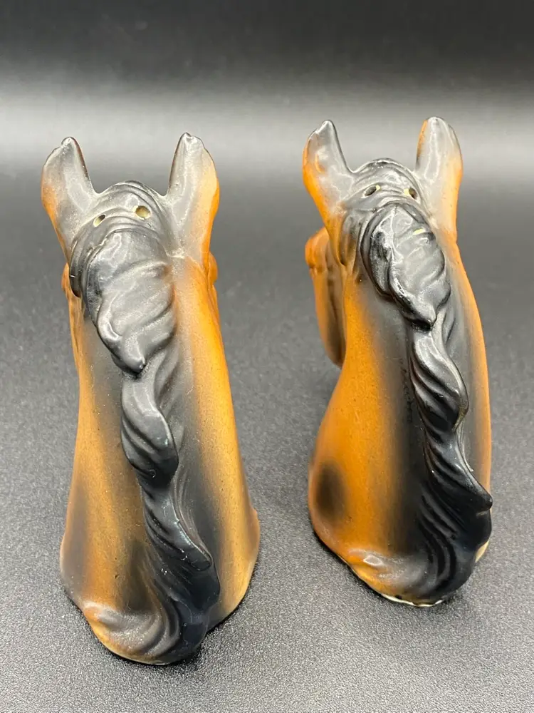 Vintage Horse Head Salt And Pepper Shakers