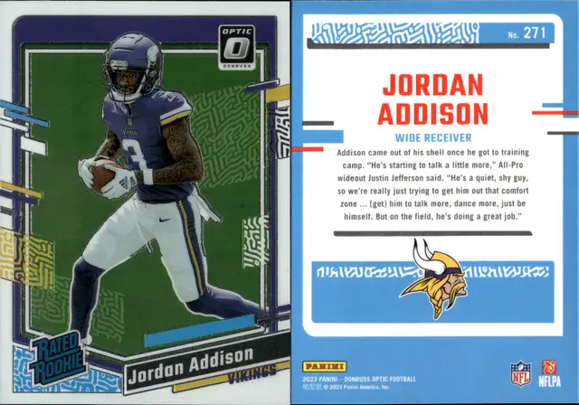 Jordan Addison Rookie Lot of 15 Football Cards Minnesota Vikings CC24