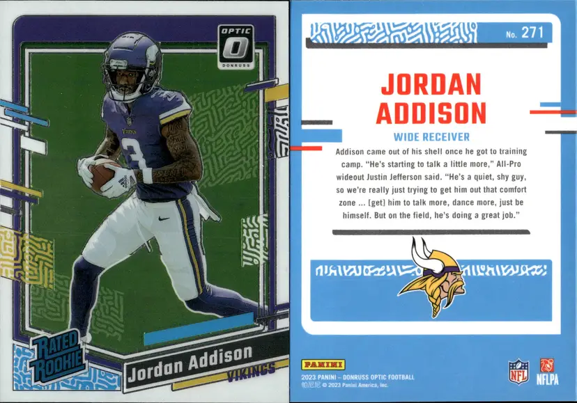 Jordan Addison Rookie Lot of 15 Football Cards Minnesota Vikings CC24