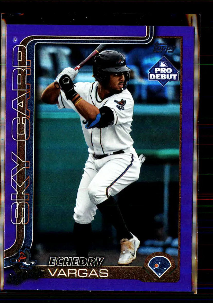 Echedry Vargas #/299 2025 Topps Pro Debut Purple Foil #PD-155 - (135) - Beloit Sky Carp