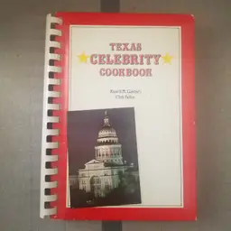 Texas Celebrity Cookbook Russel M. Gardner Chris Farkas 1986 Hard Cover Comb