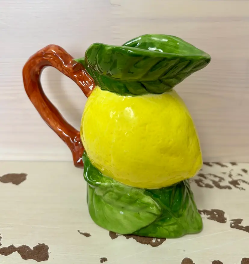 Jay Willfred for Andrea by Sadek Majolica Style Lemon Creamer