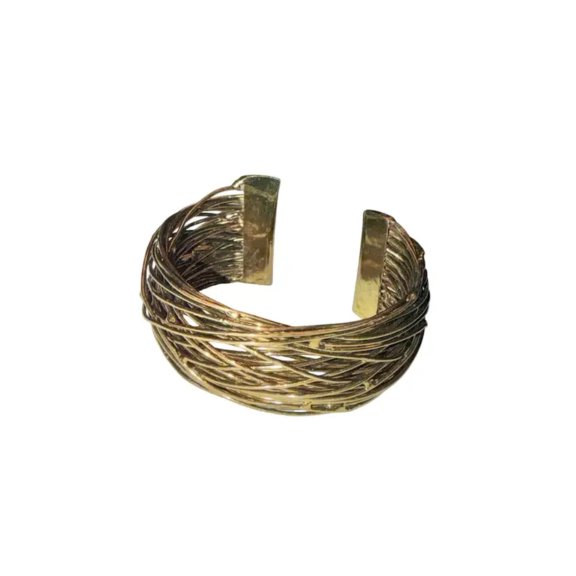 Woven Metal bird’s nest Cuff