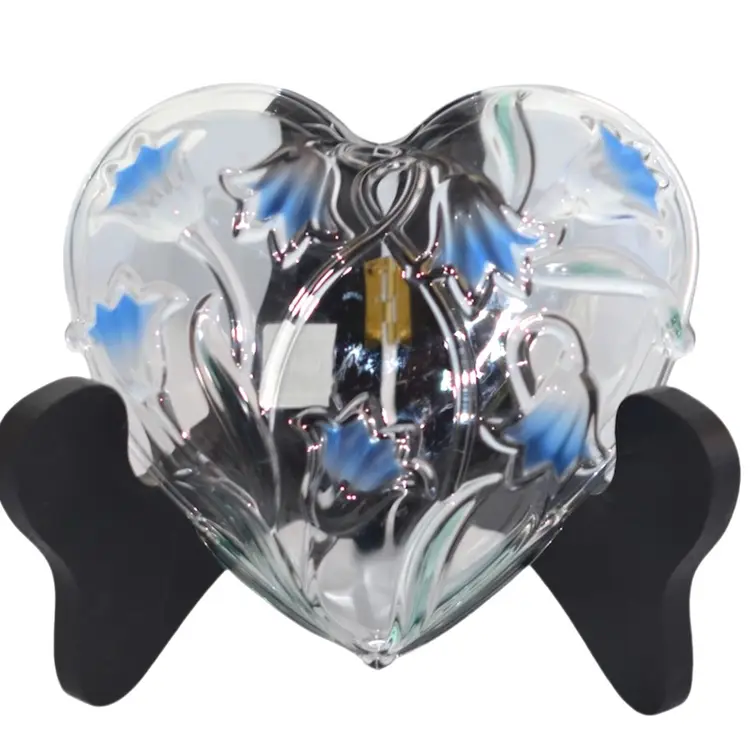 CRYSTAL HEART TRINKET CANDY DISH By Walther Glass Company Germany For Mikasa  Beautiful Quality