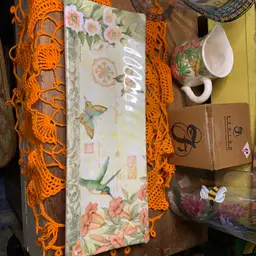 19. Hummingbird & Butterfly Rectangular Platter 16x6 Melamine