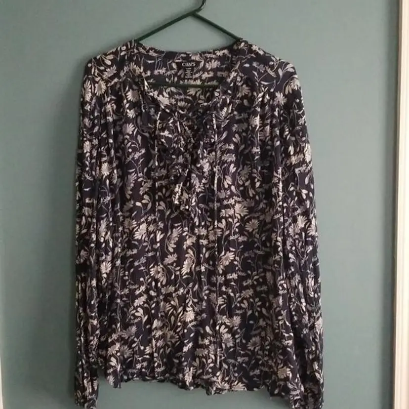 Chaps Long Sleeve Blouse