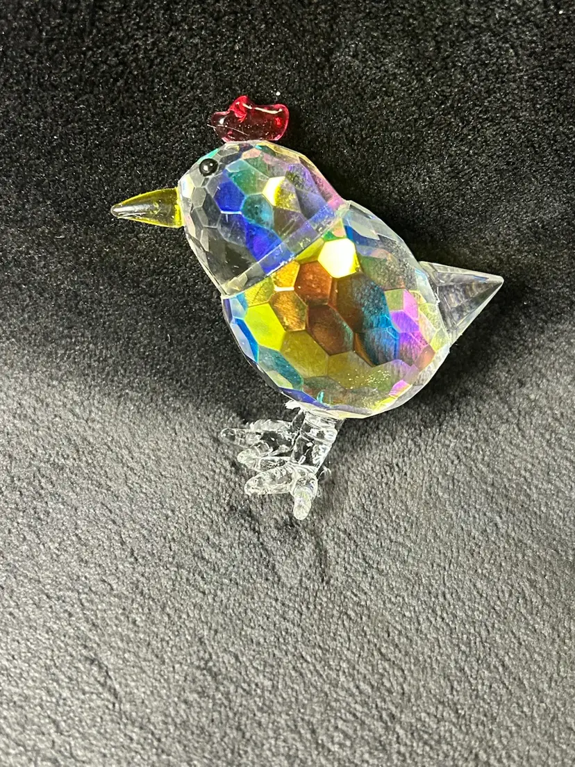 Crystal Animal Figurines Mini Glass Chicken  Decoration