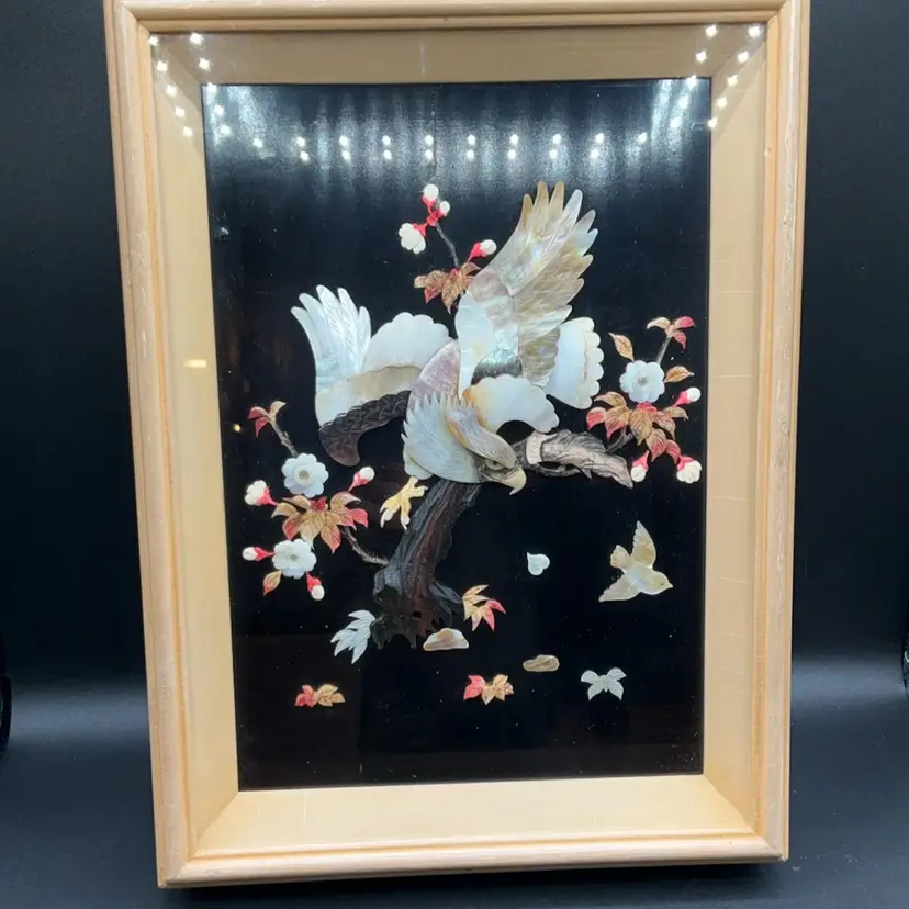 Z.Japanese Shibayama Eagle Art Work Meji Period