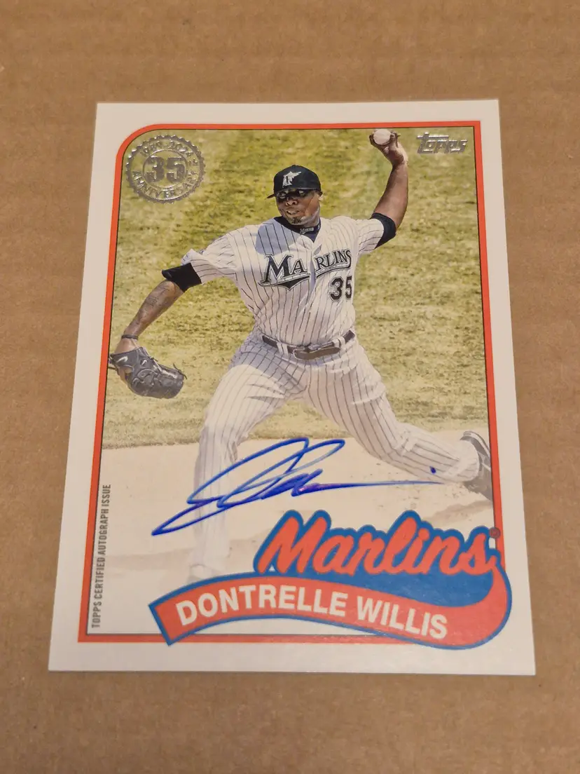 Dontrelle Willis 2024 Topps 1989 35th Anniversary Auto #89BA-DWI Marlins