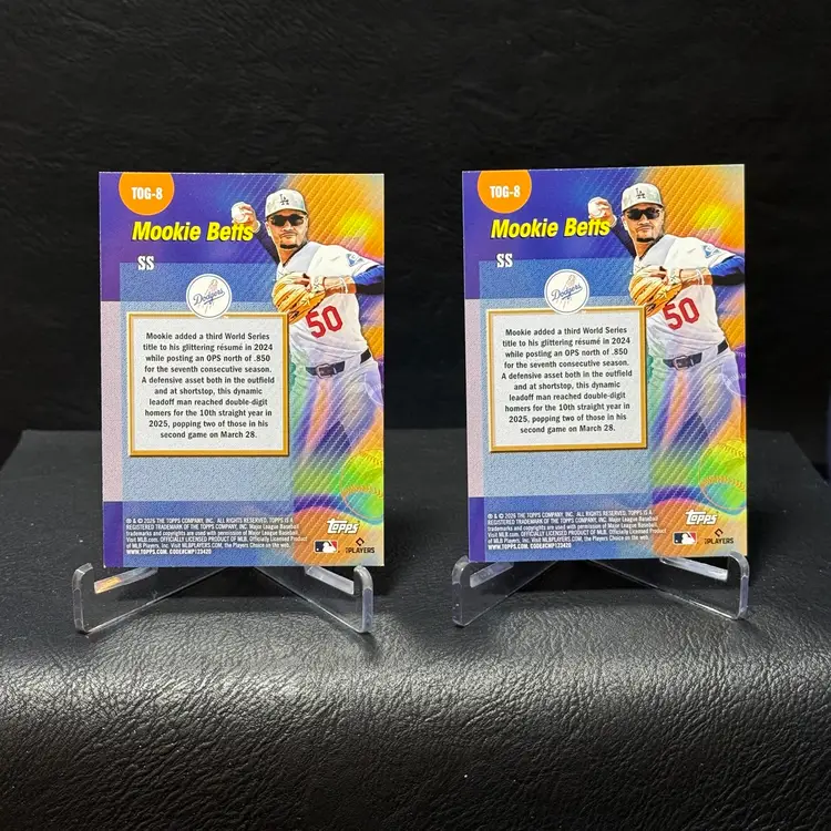 MOOKIE BETTS X2 2026 TOPPS #TOG-8 TITANS OF THE GAME FOIL INSERT DODGERS CARD