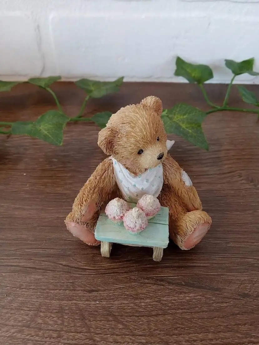 1992 Cherished Teddies Age 3 Three Cheers for you Birthday