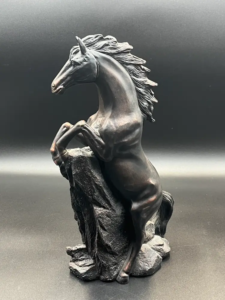 Bronze Colored Horse Sculpture