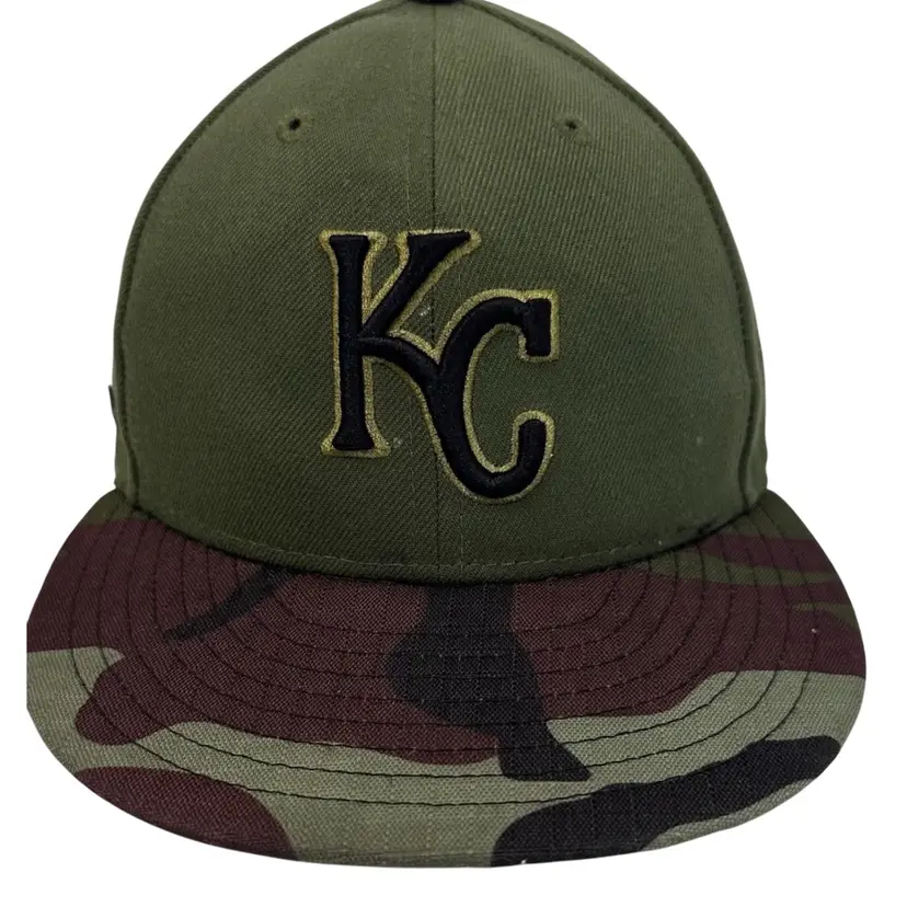 Kansas City Royals MLB Salute to Service Camouflage Fitted Hat - 6 7/8
