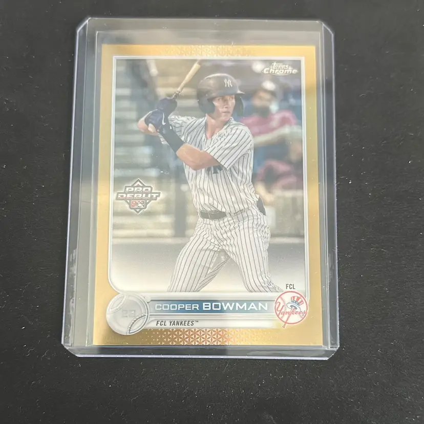 2022 Topps Pro Debut Copper Bowman Gold Refractor 38/50 - Yankees