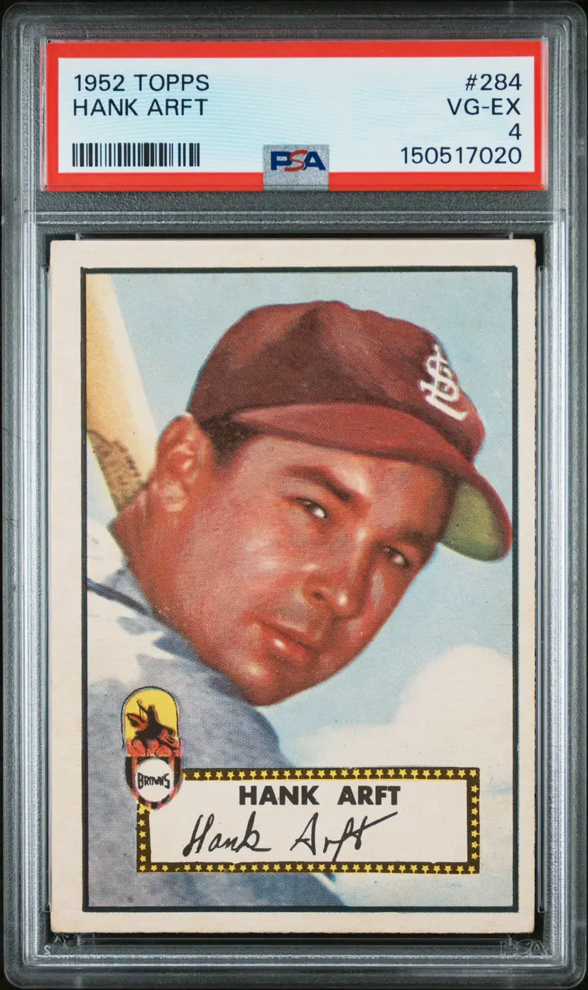 Hank Arft 1952 Topps #284 PSA 4 - St. Louis Browns - (pk) -