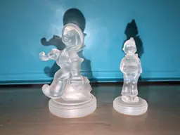 2 Goebel Hummel Frosted Crystal Figurines