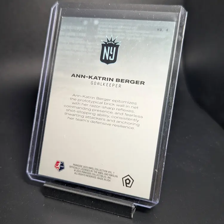 2025 Parkside NWSL Vol 1 Prototype #4 Ann-Katrin Berger Gotham FC