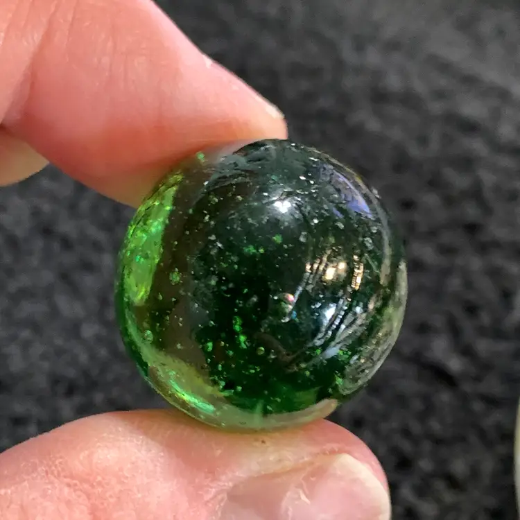 Clear Green Glass Marble 1"