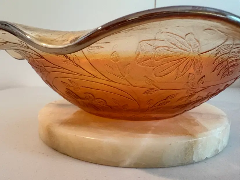 Vintage Marigold Carnival Glass Bowl