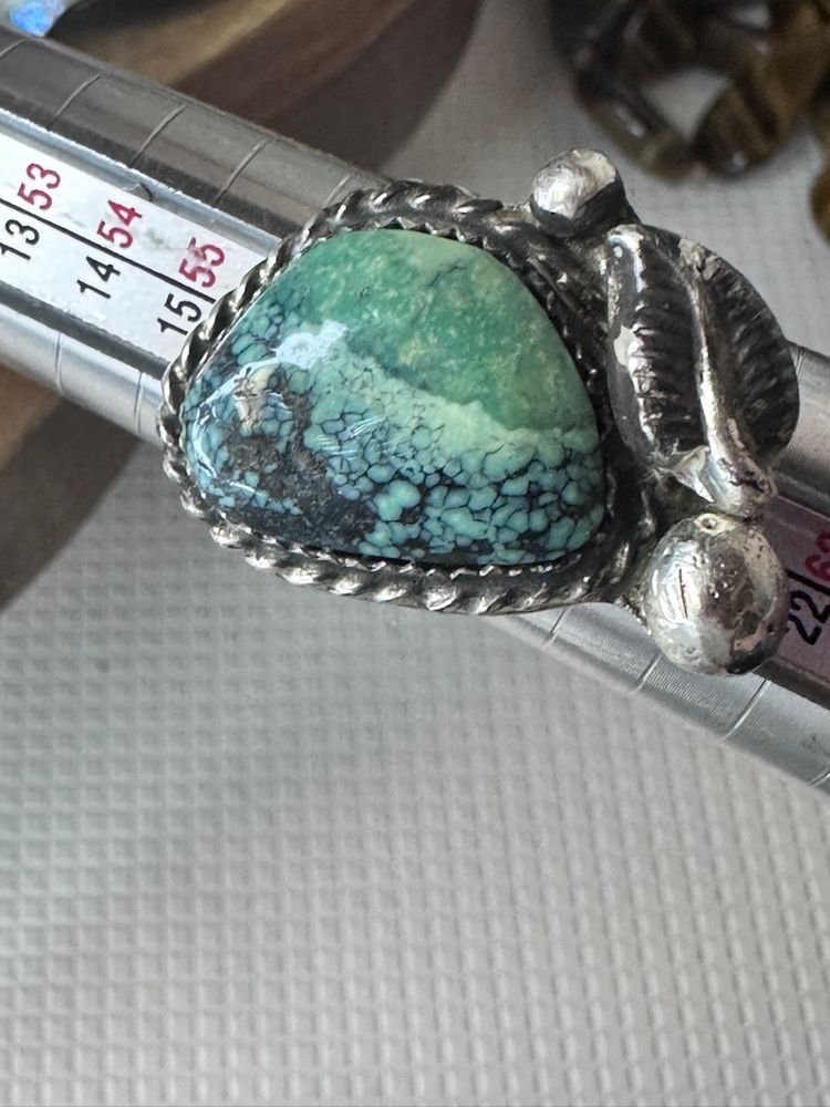Turquoise Ring Sterling Silver Ring Size 8 Or8 1/2
