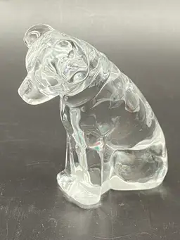 Vintage Fenton RCA Nipper Dog Clear Glass 5232CY Special Order GE Electronics