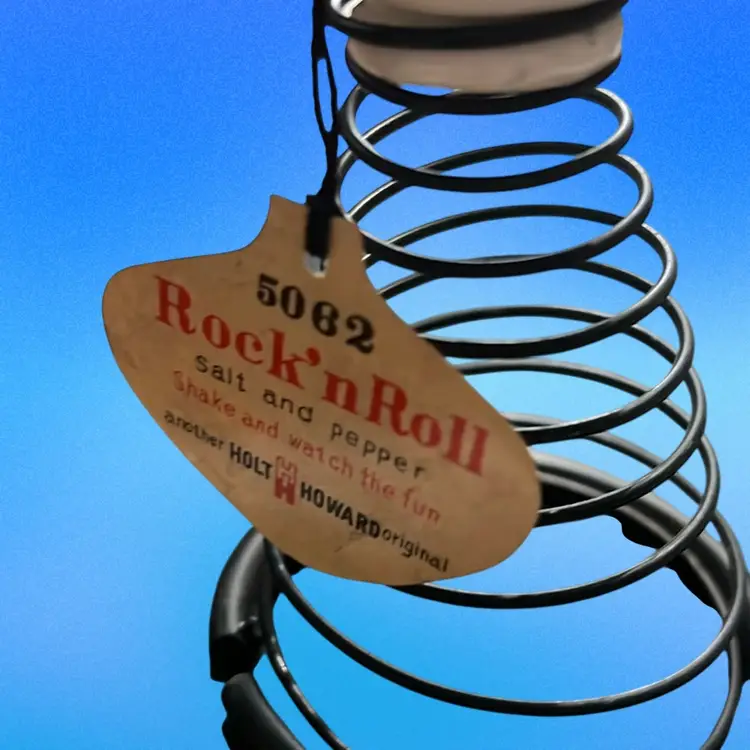 Vintage Holt Howard "Rock N' Roll Kids" ceramic salt and pepper shakers.original Tags, Mint Condition, Collectible MCM, 1950-60s Great Gift For Collectors!