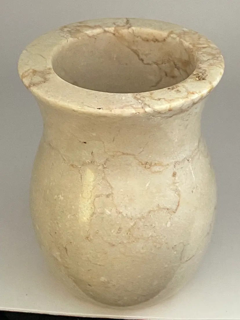 Creative Home Natural Champagne Marble Stone Tumbler, 4.5" Tall