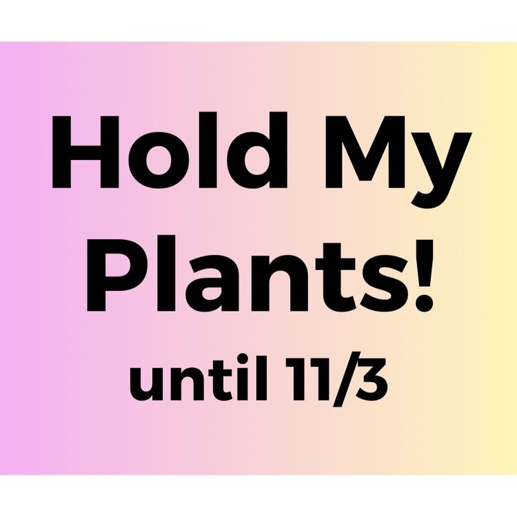 Hold My Plants Until 11/3
