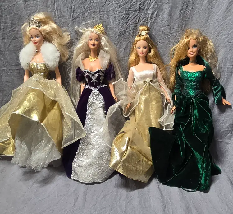 Set of 4 Holiday Barbies