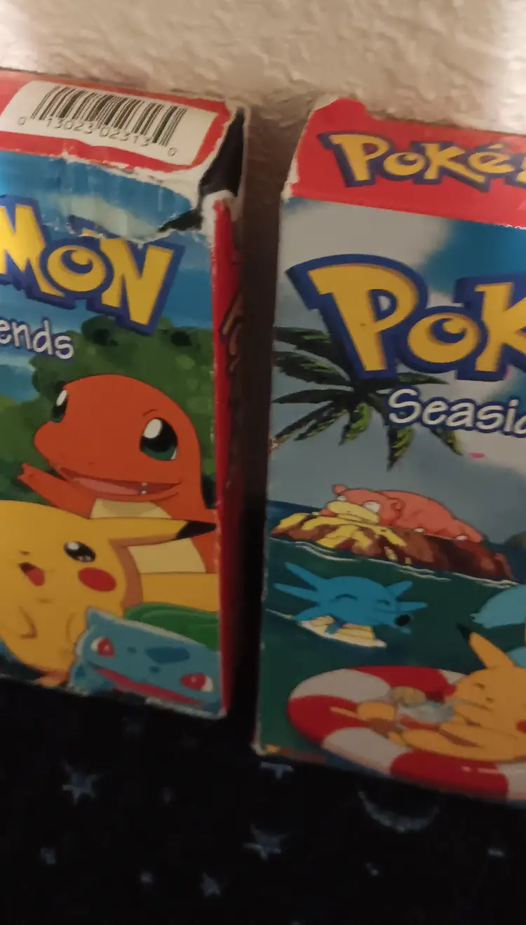 2x 1999 vintage Pokémon VHS tapes Poké-Friends, Seaside Pikachu TESTED