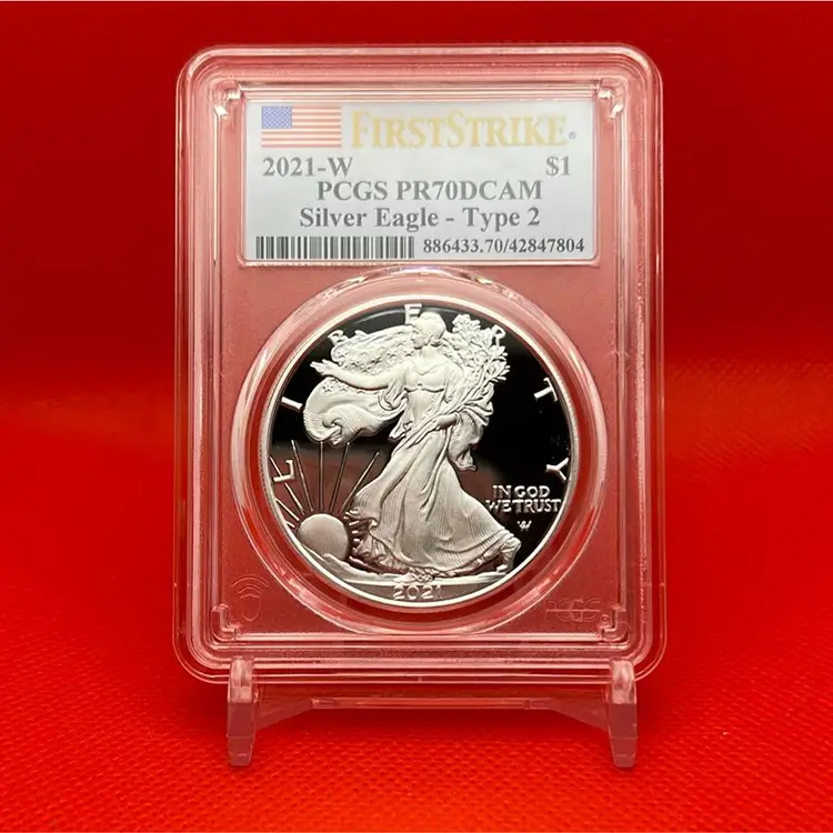 2021-W Silver Eagle Type 2 PCGS PR70DCAM First Strike