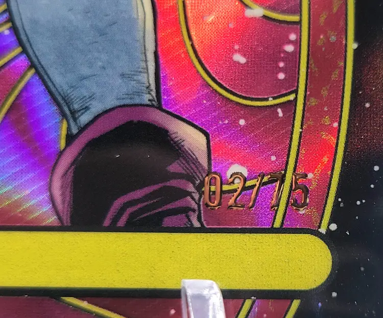 2026 Topps Finest Fantastic Four Titania Black Light BL-090 Neon Purple Lava /75