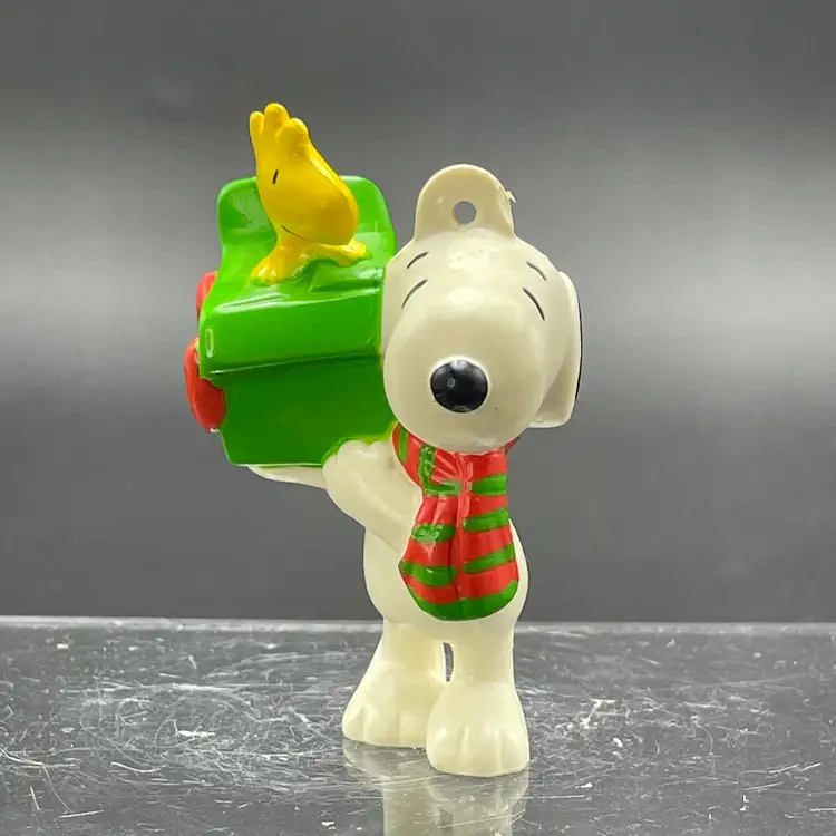Peanuts Snoopy Woodstock Hanging Christmas Holiday Ornament Vintage