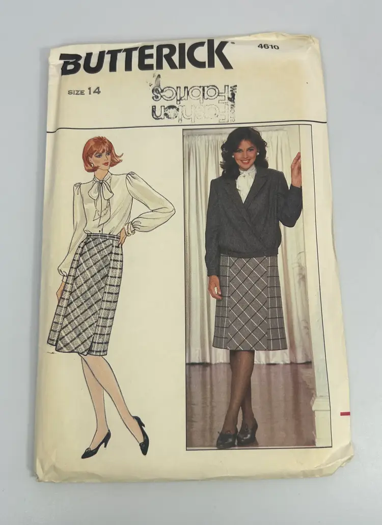 Vintage Butterick Pattern #4610 Size 14 Misses Jacket and Skirt
