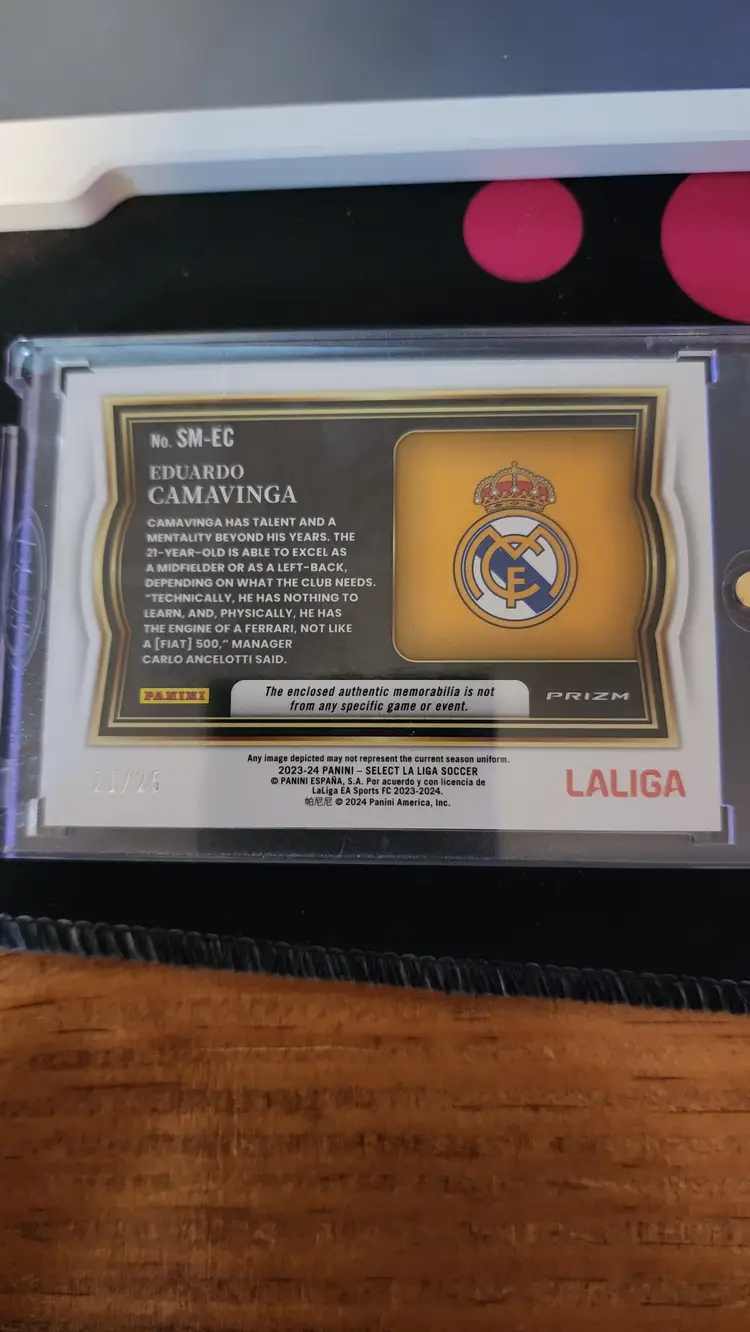 2023-24 Panini Select La Liga Eduardo Camavinga Memorabilia SM-EC