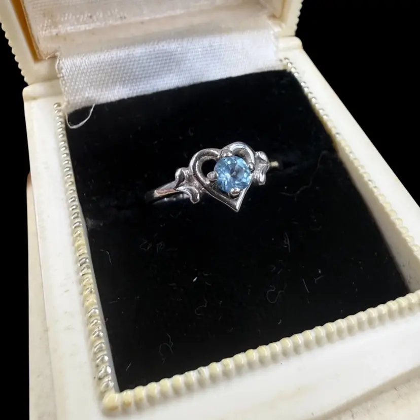 Vintage Topaz Sterling Silver Ring- Size 6